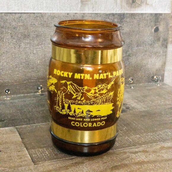 VINTAGE MINI BARREL COFFEE MUG RETRO ROCKY MTN NATIONAL PARK CUP RETRO DRINKWARE - Picture 6 of 6